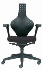 KEILHAUER（キールハワー）Chair-Jr（チェア・ジュニア）可動肘付・座面前傾機能付・座面布地張（背面樹脂） カラー：黒 【沖縄・離島以外送料無料】品番：jr8561【完成品:玄関渡し】 / 椅子