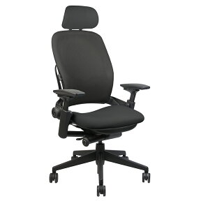 【あす楽対応可・ご注文時お届け日設定可・一部条件あり】Steelcase スチールケース Leap リープチェア V2 / ヘッドレスト付／ブラックフレーム／カラー：選択可／可動肘付／ランバーサポート機能付／USオリジナル(スチールケース)／ソフトキャスター仕様 / 椅子