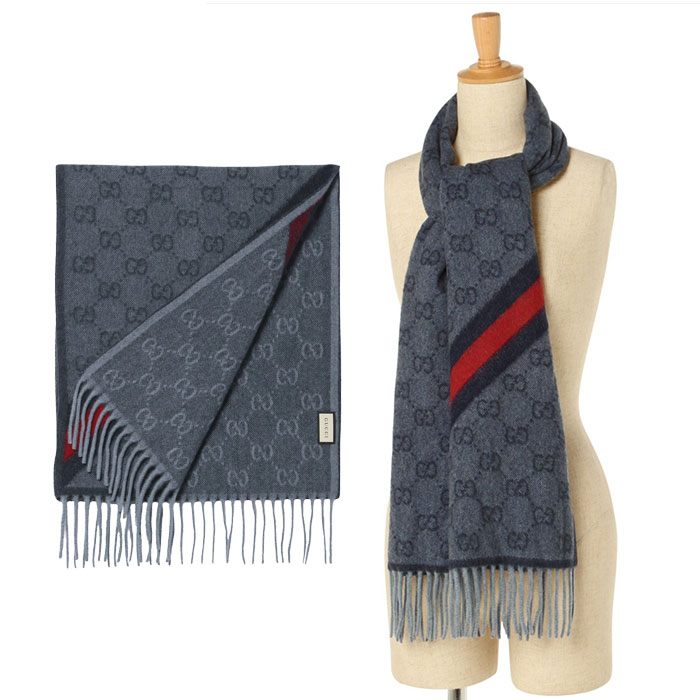 楽天市場】Gucci グッチ(カラーネイビー)(マフラー・スカーフ 楽天市場】Gucci グッチ(カラーネイビー)(マフラー・スカーフ