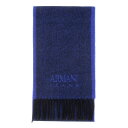 マフラー メンズ レディース ブランド アルマーニジーンズ ARMANI JEANS 934098 CD713 00022 ブラック/ブルー ユニセックス