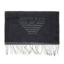 マフラー メンズ レディース ブランド アルマーニジーンズ ARMANI JEANS 934102 CD714 00020 ブラック ユニセックス