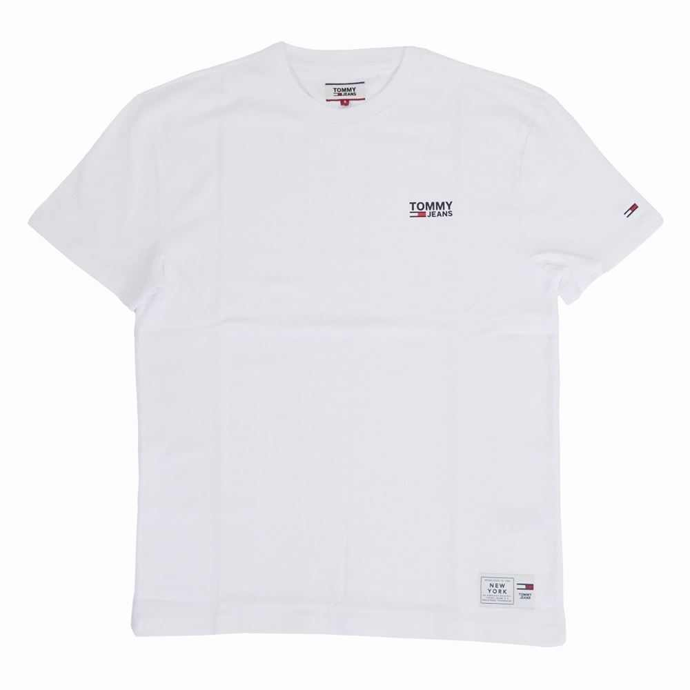 トミーヒルフィガー メンズ Tシャツ DM0DM07194YA2 ホワイト TOMMY HILFIGER 半袖 ワンポイント 誕生日 プレゼント 【メール便可】