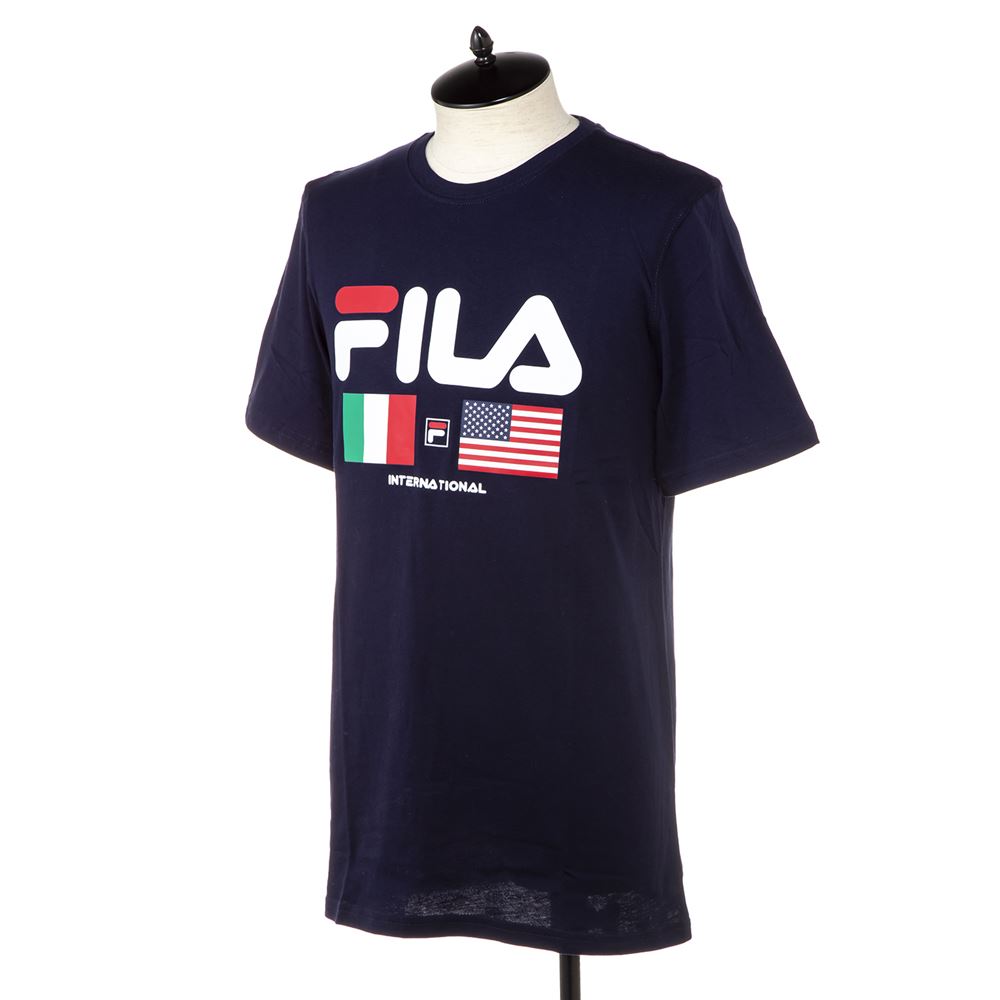 フィラ メンズ Tシャツ FILA LM913786 412 ネイビー 半袖 部屋着 ブランド ルームウェア 誕生日 プレゼント