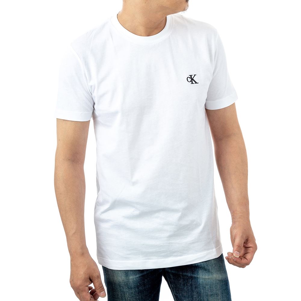カルバンクライン Tシャツ J30J314544YAF メンズ ホワイト Calvin Klein カルバンクライン・ジーンズ スリムフィット 半袖 誕生日 プレゼント