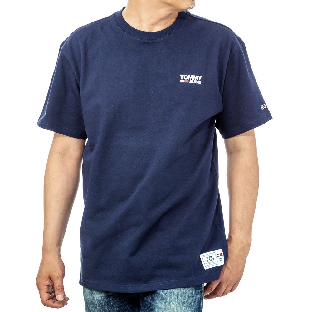 トミーヒルフィガー Tシャツ DM0DM07194CBK メンズ ネイビー TOMMY HILFIGER トミージーンズ 半袖 誕生日 プレゼント