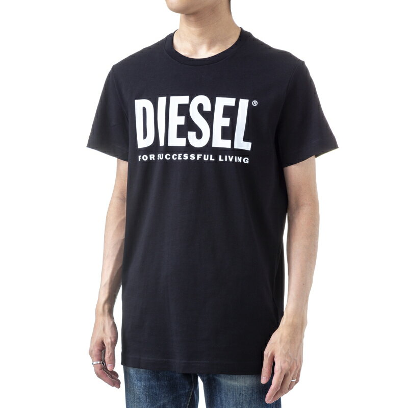 ディーゼル メンズ Tシャツ 00SXED 0AAXJ 900 ブラック DIESEL 半袖 ブランド かっこいい 誕生日 プレゼント 送料無料