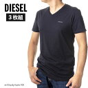 ディーゼル メンズ Tシャツ インナー 3枚組 00SPDM 0AALW 900 ブラック 黒 DIESEL 3枚組 誕生日 プレゼント 新品 20代 30代 ...