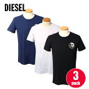 ディーゼル アンダーウェア 肌着 Tシャツ クルーネック U 00SJ5L 0TANL 02 ブラック/ホワイト/ネイビー メンズ カジュアル スリム 誕生日 ...