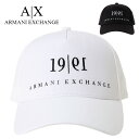 アルマーニ エクスチェンジ キャップ メンズ 帽子 野球帽 954202 1A104 WHITE ホワイト BLACK ブラック ARMANI EXCHANGE