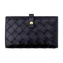 ボッテガ・ヴェネタ BOTTEGA VENETA 二つ折り財布 609070 VCPP3 8648 Black 誕生日 プレゼント ギフト送料無料