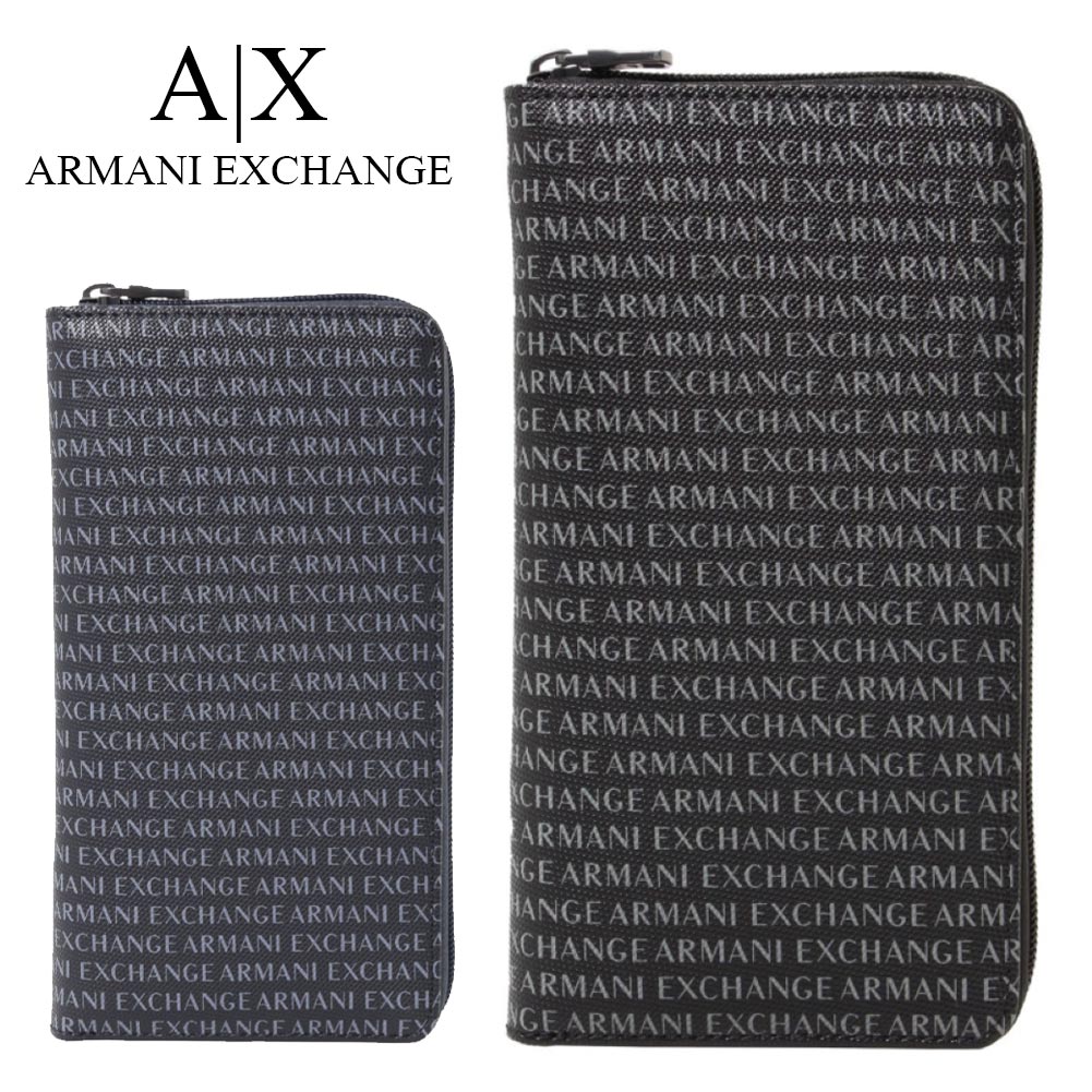 アルマーニエクスチェンジ ラウンドファスナー長財布 958055 CC230 NERO ブラック NAVY ネイビー メンズ ARMANI EXCHANGE