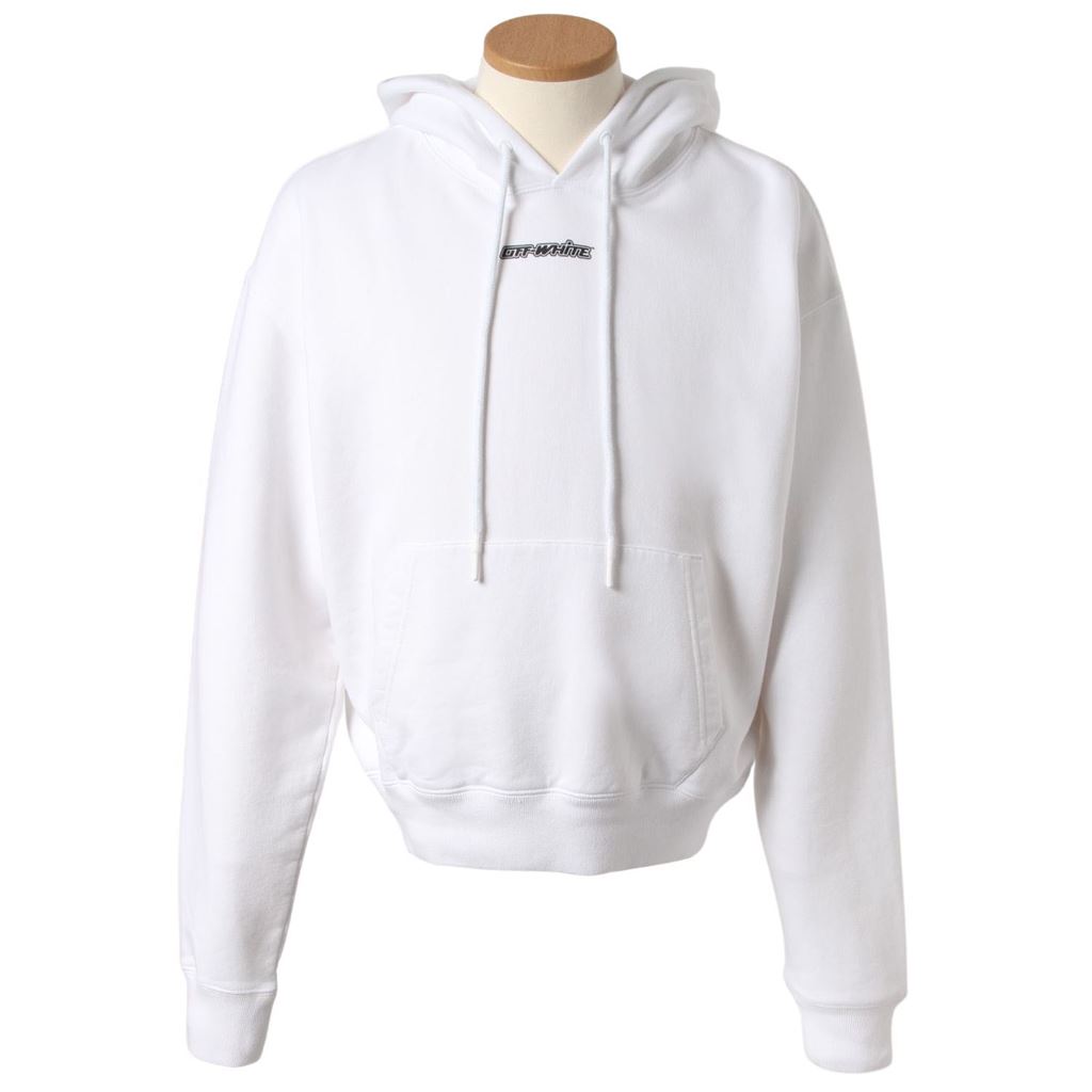 オフホワイト パーカー OMBB037E20FLE0020125 OVER HOODIE ホワイト メンズ OFF WHITE/白 フーディ プルオーバー スウ...