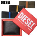 ディーゼル 財布 二つ折り財布 メンズ DIESEL X08424 P0685 ブラック ブラウン カーキ 本革 レザー ミニ財布