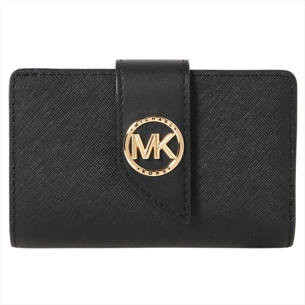 マイケル・コース 二つ折り財布 レディース マイケルコース 二つ折り財布 32F1GGRD8L 001 BLACK MICHAEL KORS