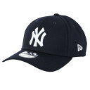 ニューエラ キャップ 9FORTY 10047538 ヤンキース NEW ERA NEW YORK YANKEES NY 野球帽 帽子 (ネイビー/ホワイト)