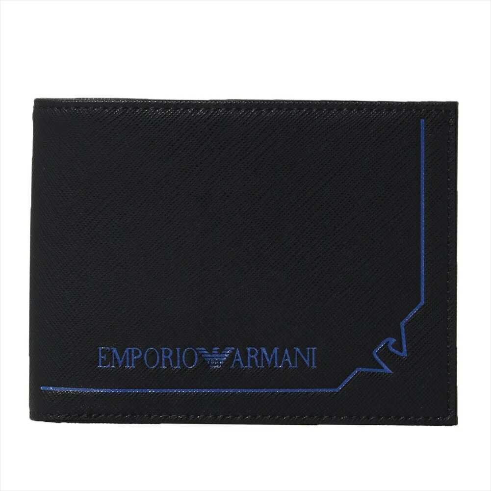 アルマーニ エンポリオアルマーニ 二つ折り財布 Y4R165 Y731E 80001 Black EMPORIO ARMANI