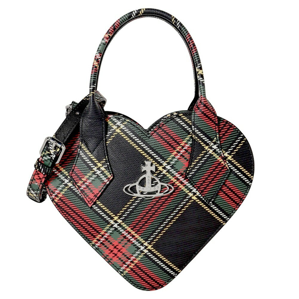 ヴィヴィアンウエストウッド ハンドバッグ 48020006W S0022 N302 ブラックマルチ Vivienne Westwood ジョセフィン ハート クロスボディバッグ Josephine Heart ショルダーバッグ