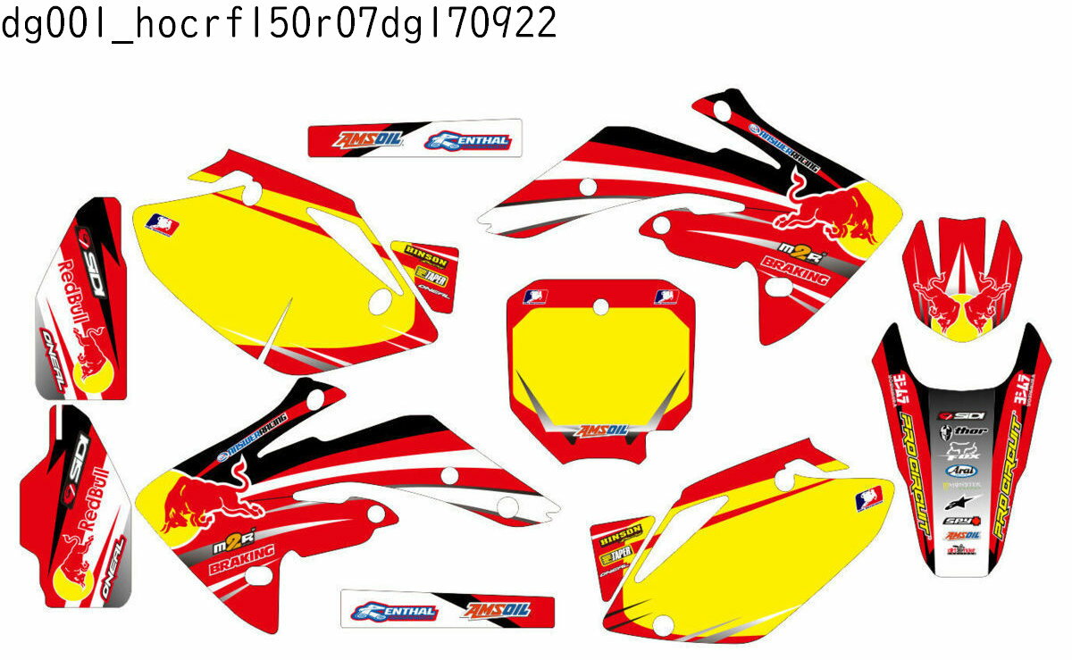 ホンダ HONDA CRF150R 適合 2007 2008 2009 2010 2011 2012 2013 2014 2015 2016 2017 2018 2019 2020 2021 2022 2023 2024 2025 グラフィックデカールキット ステッカー デカール バイク用 オフロードバイク 