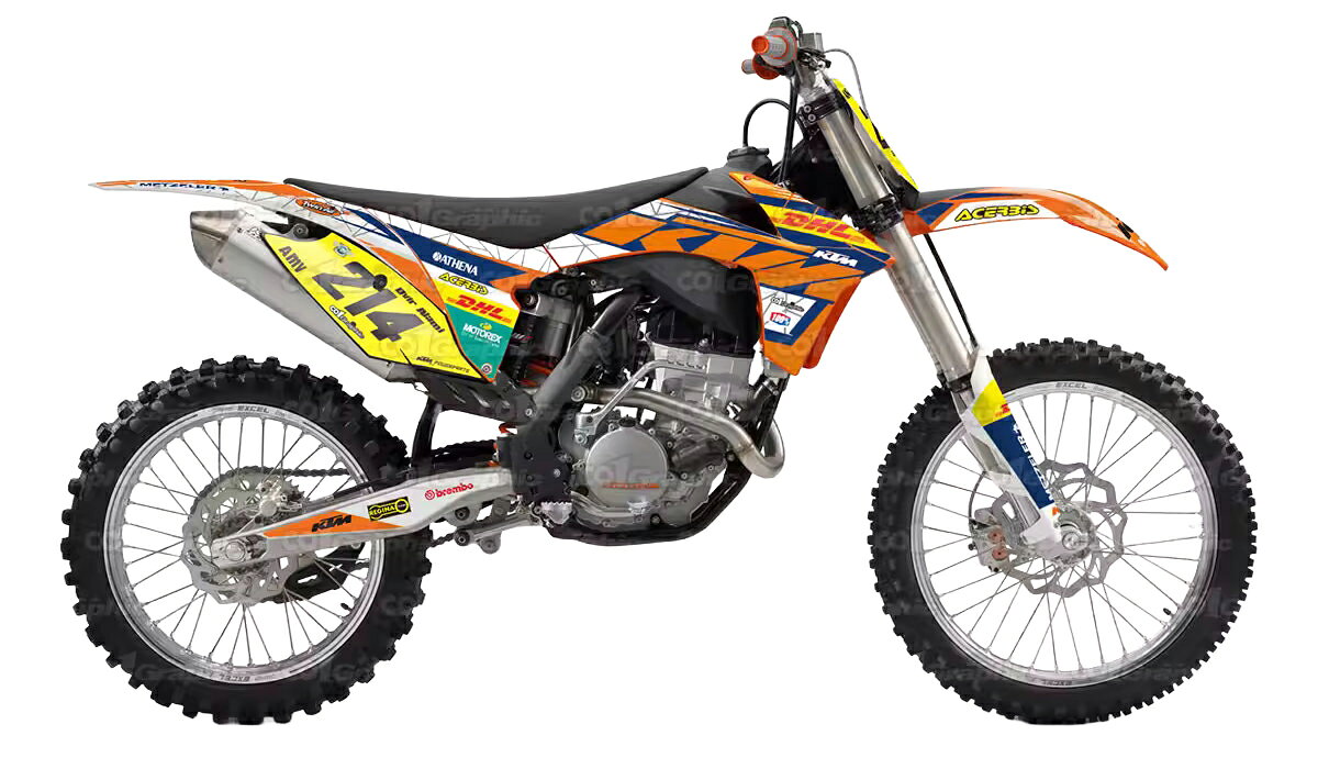 KTM EXC EXCF XCW XCFW 適合 オリジナル ステッカー デカール 2012 2013 バイク用 オフロードバイク 【Aグループ】