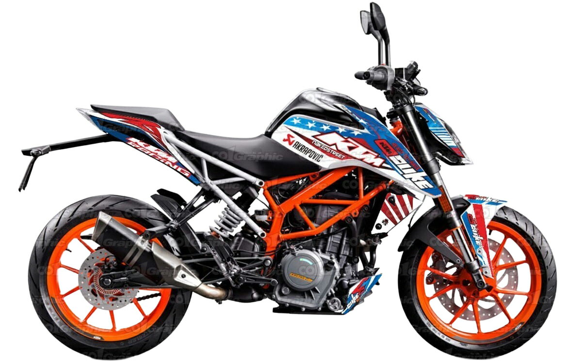 KTM DUKE 390 適合 オリジナル ステッカー デカール 2017 2018 バイク用 オンロードバイク スポーツバイク