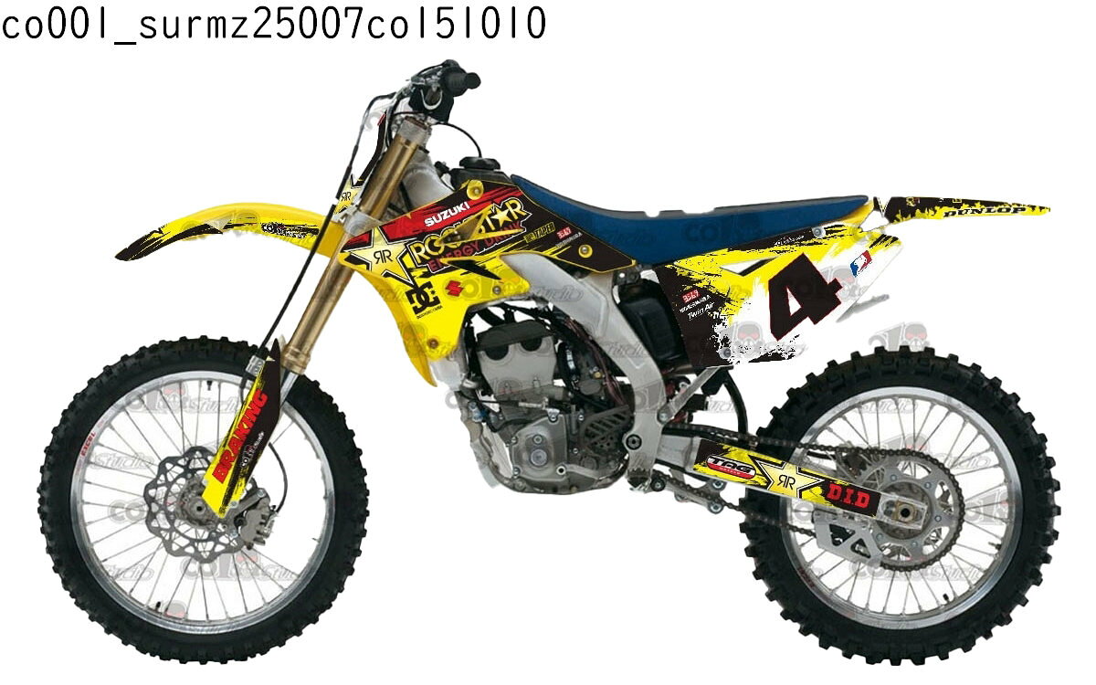スズキ SUZUKI RMZ250 適合 2007 2008 2009 グラフィックデカールキット ステッカー デカール バイク用 オフロードバイク 