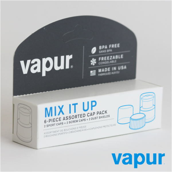 ヴェイパーアンチボトル(0.5L、0.4L、kidsタイプのみ)専用キャップ Vapur the anti-bottle Mix Cap Pack ミックスキャ...