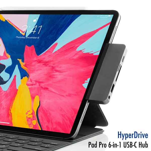 HyperDrive iPad Pro 6-in-1 USB-C Hub ϥ ĥϥ ǿiPad Proб 6ݡ 4K HDMIѴץ Cݡ