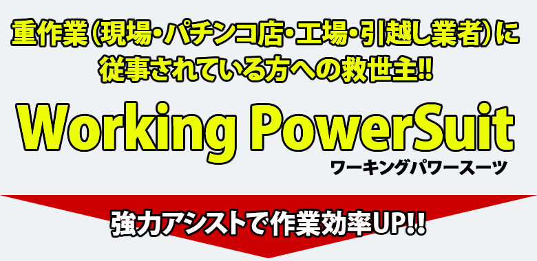 ワーキングパワースーツ 本体&腕サポーター&歩...の紹介画像2