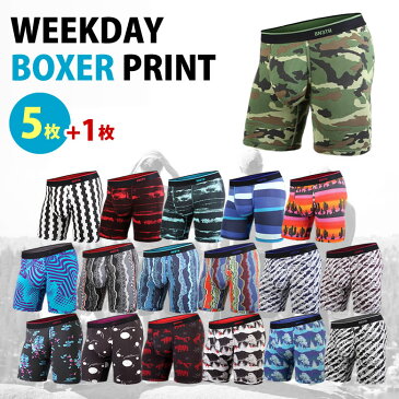 【1枚無料】MYPAKAGE 6枚セット 新色 マイパッケージ お得な福袋 BN3TH WEEKDAY BOXER PRINT トランクス 下着メンズ ブランド パンツ 蒸れない 擦れない ぶれない 蒸れにくい 擦れにくい ぶれにくい 高級 アスリート スポーツ 立体設計 送料無料