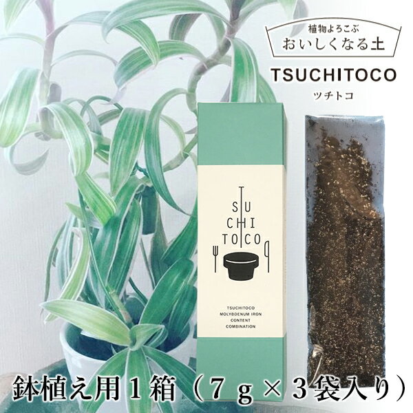 【鉢植えのツチトコ 1箱（粉状7g×3個入り）】栄養 TSUCHITOCO ツチトコ 天然成分 栄養剤 観葉植物　ミネラル 栄養 肥料 おいしくなる プランター 1鉢に1年に1回 樹木の耐虫・耐病性向上