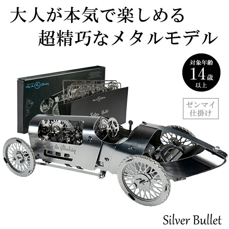 Time for Machine 超精巧なステンレス製の組み立てキット Silver Bullet プラモデル 模型 フィギュア メタルパーツ スタイリッシュ メタル モデル ゼンマイ仕掛け インテリア プレゼント ギフ…