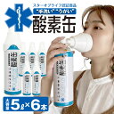 酸素缶 日本製 携帯 酸素吸入器 長期使用期限製造から5年間 【1本5リットル（6本セット）】スターオブライフ認定商品…