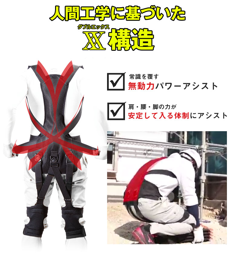 【楽天市場】ワーキングパワースーツX (肩パッドあり) 重い物を運ぶ重作業者にお勧め！ working power suit XX 無動力