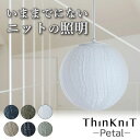 ThinKniT Petal(ペタル) シンクニット イチーナ レトロ 雰囲気 ペンダントライト ライト お洒落 クリアガラス シーリング ニットシェード 間接照明 天井照明 ペンダントライト インテリア アート オブジェ LED 1灯 スラブヤーン 多灯吊り