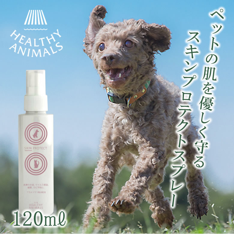 犬 猫 スキンプロテクトスプレー 120ml【HEALTHY ANIMALS ヘルシーアニマルズ】アカエゾマツ 精油 酪農大学 森の香り…