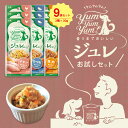 yum yum yum ! お試しセット(ジュレ3種セット×3袋セット) ジュレ仕立て ジュレ チキン 馬肉 かつお ウェットフード おやつ お肉 お魚 緑黄色...