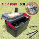 コンテナボックス用スライドレール To-Rail トランクカーゴ カーゴ ボックス コンテナ 蓋 ふた フタ スライド スライド式 収納ケース アウトドア ベン...