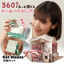豆本ドールハウス 初級キット Cat House キャットハウス ミニチュアドールハウス ミニチュアの絵本 miniature book ミニチュアブック かわ...