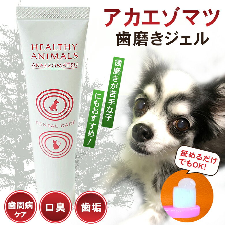 アカエゾマツ歯磨きジェル 犬 猫 口腔ケア 歯周病ケア 歯みがき 歯磨き ペット HEALTHY ANIMALS ヘルシーアニマルズ …