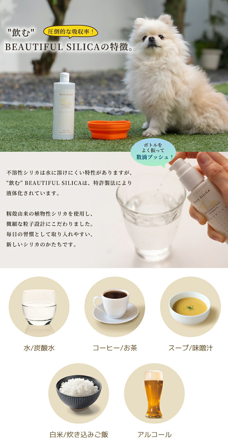 想いを繋ぐ百貨店 【TSUNAGU】のBEAUTIFUL SILICA 500ml シリカ水 植物性シリカ濃縮液サプリメント シリカ濃縮液 ケイ素 高濃度シリカ 植物性シリカ シリカウォーター シリカ習慣 水 珪素 飲料水 ミネラルウォーター 19260ppm 濃縮 原液 ミネラル 国産お米の籾殻由来 国内製造 国産 親和性 安全性 美容 健康｜アングル3
