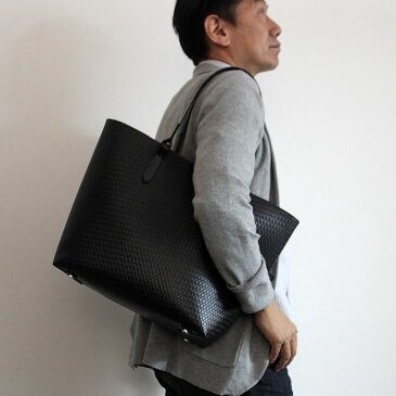 アジログレインレザー トートバッグ 【二宮五郎商店】メンズ レザー ブラック 本革 日本製 網代 本革 牛革 オールレザー 高級感 紳士 メンズ Mens 大容量 黒 ブラック Black トートバック 鞄 ビジネス カジュアル お洒落 おしゃれ 送料無料