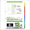 ラミネートタブインデックス A4 タテ型 12色12山5組 2穴 1冊60枚入 マルマン/EC-LT4212F