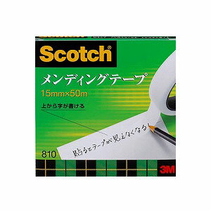 メンディングテープ 修繕テープ 紙箱入り 大巻 幅15mm 1巻 スリーエム EC-810-3-15
