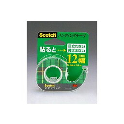 メンディングテープ 修繕テープ テープカッター付き 小巻 幅12×11.4mm 1巻 スリーエム EC-CM-12