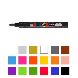 水性マーカー マジック ポスカ 細字 0.9〜1.3m 1本 三菱鉛筆 EC-PC3M