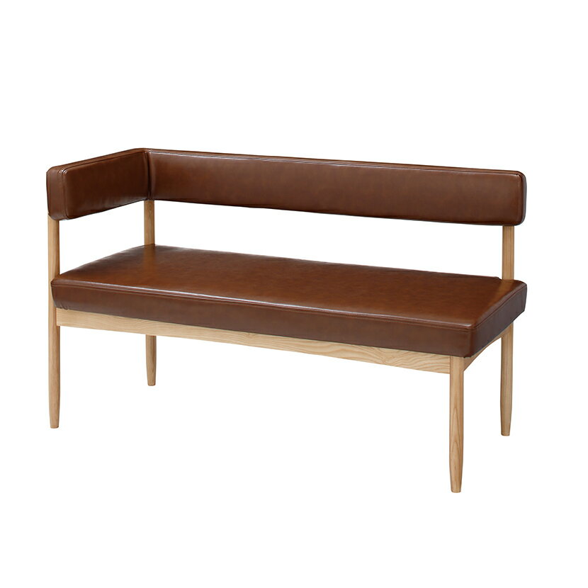 2人掛け エコモ ダイニングベンチ 肩肘 HOC-152BR