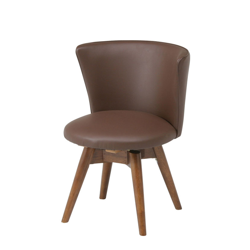 ダイニングチェア クラム 回転椅子 カジュアル 脚部：天然木 張地：合成皮革ダイニング椅子 ダイニングチェアー 椅子 チェアー イス チェア 回転チェア