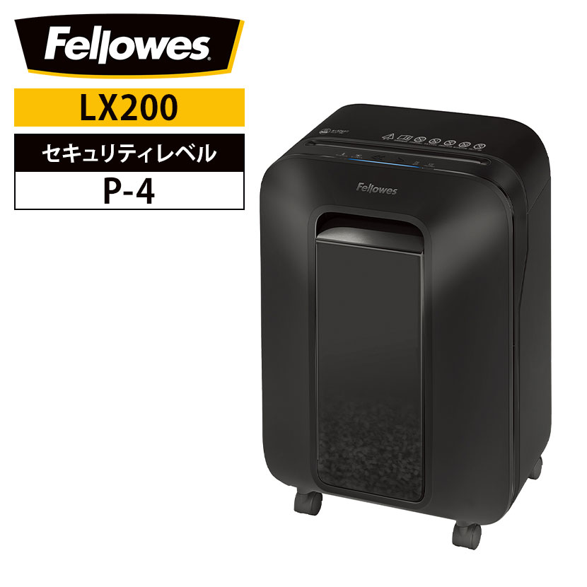 Fellowes フェローズ デスクサイドシュレッダー A4対応 ミニカット 4×12mm ダストボックス22L LX200