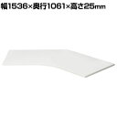 Garage(ガラージ) D3デスク専用天板 Aタイプ 白 幅1536mm パーツ パソコンデスク 在宅勤務 テレワーク 幅1536×奥行1061×高さ25mm(3)