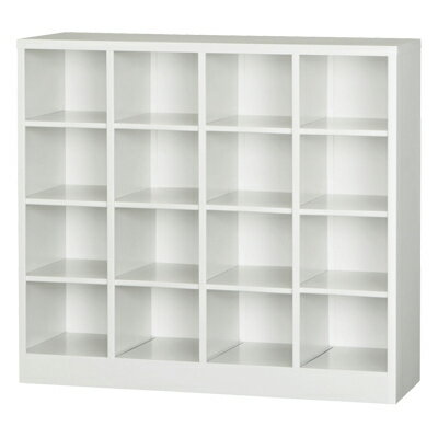 【5日11時〜5時間限定P5倍】16人用 4列4段 シューズボックス オープンタイプ スチール ホワイトグレー 幅1000×奥行330×高さ890mm 【国産】 【完成品】 SBK-44 下駄箱 靴箱 シューズラック シューズロッカー